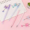 Tjejens hjärta Butterfly Sequins Gel Pennor Set Creative Cute Pen School Cartoon Studenter Presenter Priser Skriver Tools 0.38mm RRA10414