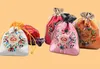 16.5x12CM jewelry bag,gift bag ,jewelry pouches,mixed color, silk bag handmade flower Chinese traditional style 211014
