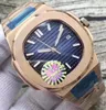 Klassieke Nieuwe Automatische Mechanische Mannen Saffierglas Terug Transparant Zwart Blauwe Wijzerplaat Glide Sooth Tweede Lichtgevende Horloge AAA 290u