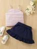 Baby Block Cami Cami Top Ruffle Bed Belted Falda Ella