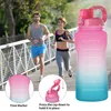 2000ML Plastic Sports Outdoor Water Bottle With Time Scale WaterBottle Cup Plastics Drinking Bottles Colorful WLL874