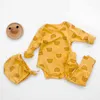 Infant Baby Jungen Mädchen Cartoon Little Bear Langarm Anzug Kleidung Sets Herbst Winter Kinder Junge Mädchen Kleidung 210521