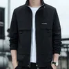 Herrjackor M￤n Men Coat Jacket 2022 Solid Color Multi Pockets Stand Collar Simple Spring For Daily Wear