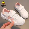 Babys Kinder Schuhe Mädchen Weiße Jungen Lässige Große Kinder Turnschuhe Atmungsaktive Frühling 2021 Neue Modesport C0602
