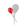 Pins, broscher Lovely Red Balloons Enamel Pin High Quality Luxury Brosch Pins Smycken Tillbehör Mode Crystal Ballong för kvinnor