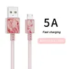 Verniciatura a inchiostro Cavi caricabatterie USB intrecciati tipo C da 1,2 M Cavi Micro V8 Linea dati Spina metallica ricarica rapida per Samsung Note 20 S9 Plus Cavo dal design speciale