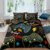 Home Textiles Bedding Set Gamer Life Pattern Printed Comforter Duvet Cover Queen King Size 210615