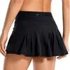 Saias Shorts Feminino Esporte Cintura Média Tênis Plissado Golf Saia Bolso Traseiro Zíper Roupas Mini Feminino Verão 2021