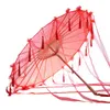 Hanfu Pogal Pogal Antiga Guarda-chuva Chuva Mulheres Antique Borlas Pogador Dança Cos Game Parasol Japão 210721