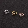 Autre 1pc minuscule cz cross coeur fleur arc petit cerceau huggie oreille cartilage helix tragus rook oreille piercing bijoux