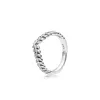 Memnon Jewelry Märchen Tiara Wishbone Ring 925 Sterling Silber Sparkling Logo Bar Stapel Ringe für Frauen Prinzessin Wishbone Ring 2543239
