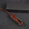 Special Offer Flipper Folding Kniv VG10 Damascus Steel Blade Rosewood + Rostfritt stålplåt Hantera Utomhus EDC Pocket Present Knivar