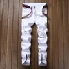 Knee Ripped Jeans Men Skinny Color Denim Pants Brand Designer Slim Fit Hi-Street Mens Distressed Joggers Holes Washed Destroyed