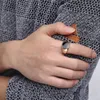 Mens Silver Rose Gold Rings Male Fashion Wedding Jewelry Square Black Vintage Jewelry Boho Gifts for Men