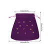 Storage Bags Tarot Card Bag Velvet Drawstring With Constellation Pattern Purple Blue Black Divination Cards Jewelry8563318