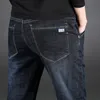 YMWMHU эластичные джинсы мужские бизнес мода летние тонкие твердые джинсовые брюки осени случайный брюки классический тонкий джинс плюс размер 210331