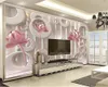 壁紙生活3D壁紙エンボスピンクの蓮の美しい花HDルームの寝室テレビの背景の壁