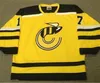 1973-74 CCM Andre Lacroix New York Golden Blade Wha Retro Hockey Jerseys Пользовательские Любые номера и имя S-5XL