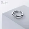 Echte 925 sterling zilver retro romantische zirkoon liefde harten gratis maat opening ring voor vrouwen engagement fijne sieraden 210707