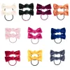 INS 10 Цветов Сплошные Цвета Аксессуары для волос Девочка Pleuche Bow Hairbands Партия Украшения День Рождения Подарок