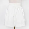 Pé largo minimalista curto para mulheres cintura alta faixas sólidas casuais shorts feminino moda roupas 210521