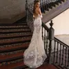 Cap Sleeves Lace Mermaid Wedding Dresses Off the Shoulder Sweep Train Backless Sweetheart Neck Plus Size Bridal Gowns