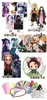 Anime Demon Slayer: Kimetsu No Yaiba Lucky Gift Bag Zabawka to Plakat Pocztówkowy Plakat Bae Naklejki Bookmark Rękawy Prezent X0522