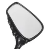 Miroir de crâne de moto chrome pour Harley Softail Dyna Noir