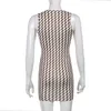 Verão Vintage Verão Y2K Mini Vestidos Sexy Mulheres Argyle Sem Mangas Bodycon Casual Skinny Party Tanque Vestido Streetwear 210510