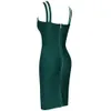 Ocstrade Robes Bandage Femmes Spaghetti Sangle Sexy Robe Verte Moulante Celebrity Soirée Club Party 210527