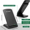 10W Wireless Charger Qi Standard Holder Szybkie ładowanie Dock Stacja ładowarek do iPhone 12 x XS Max XR 11 Pro 8 Samsung S20 S10 S9 S8