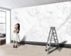 Carta da parati murale 3D personalizzata di qualsiasi dimensione Carta da parati moderna minimalista Jazz Marmo bianco Decorazioni per la casa TV Sfondo Decorazione murale Carta da parati255B