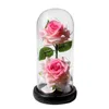 Dekorativa Blommor Kransar Delikat Kompakt Hög Ljusstyrka Två Konstgjorda Led Rosor Blomma Present Rose Light för Alla hjärtans dag