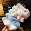 Large Pony Tails Holder Korean Style Headdress Rabbit-like Plush Intestine Hair Ring Autumn and Winter New Ins Girl nice accessories mixed Color