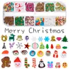 12Grids Christmas Holographic Nails Sequins DIY Nail Art Snowflakes Tree Stars Glitter Flakes Mixed Styles Sparkly Crafts Decorations