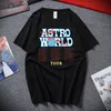 Moda Hip Hop T Shirt Homens Mulheres Travis Scotts Astroworld Harajuku T-Shirts Você estava aqui carta Imprimir Tees Tops 220224