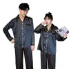 CAIYIER Lovers Silk Pajamas Set Solid Long Sleeve Casual Sleepwear Winter Couple Nightwear Men & Women Loungewear M-3XL 210809