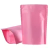 500Pcs Black Red Pink Stand up Kraft Paper Complex Material Zipper Lock Bag Dried Fruits Ground Coffee Snack Nuts Packaging Bags