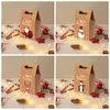 Emballage Cadeau De Noël Rétro Kraft Bonbons Cookie Sac À Main Dessin Animé Père Noël Elk Bonhomme De Neige Pingouin Artisanat Giftbag Nouvel An Fête De Noël Présent Sac ZL0009