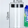 20 PCS Plastic Empty Bottles 7 10 12 16 OZ Food Cans Seasoning Containers 200 300 400 ML Transparent Jar 210330