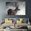 Abstrakte Hirsch Poster und Drucke Leinwand Malerei Tier Feuer Rauch Wand Kunst Bilder für Wohnzimmer Home Indoor Dekoration