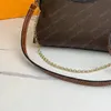 Luxe vrouwelijke koppeling ritssluiting Crossbody tas functionele lederen portemonnee kleine schoudertassen ketting handtas voor reizen M41638 veelzijdig bruin zwart roze rood