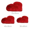 30x40cm/40x50cm/70x90cm Love Heart Shape Rugs Artificial Faux Wool Sheepskin Hairy Carpet Floor Mat Fur Fluffy Soft Area Rug 210626