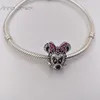 925 argent sterling fête des mères bijoux cadeaux pandora disny étincelant miny portrait charmes bracelets de cheville pour les femmes collier personnalisé chaîne perle bracelet 791796NCK