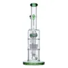 Partihandel Inline Perc Hookahs Glas Bongs Sprinkler Svamp Kors Percolator med askfångare och skål 12 tum 18mm kvinnlig gemensamt tjock 5mm