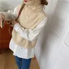 AELEGANTMIS KOREA Casual luźny Turtleneck Sweter Kamizelka Kobiety Miękkie Ciepłe Bez Rękawów Dzianiny Kobiet Tank Spring Tops Waistcoat 210607