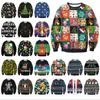 3D Christmas Deer Snowman Christmas gift Santa Claus Patterned Ugly Sweater Jerseys and Sweaters blouses For Men Women Pullover Y1118