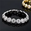 Hip Hop Charm Link Armband Iced Out Små Round Zircon Angel Bracelet Gold Silver Plated Mens Bling Smycken Gift