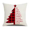 Christmas lattice Pillow Case linen 45*45cm pillow-cover home Textiles sofa cushion cover office Xmas decorations SN3170