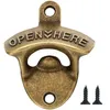 Open Here Bottle Opener 4 Colors Wall Mounted Retro Beer Home Kitchen Bar Supplies Coke Soda Bottles Openers